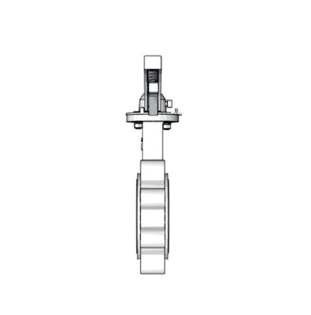 Затвор дисковый поворотный с резьбовыми проушинами TAFLINE, серия TL71-LT с ручным управлением — фото 3