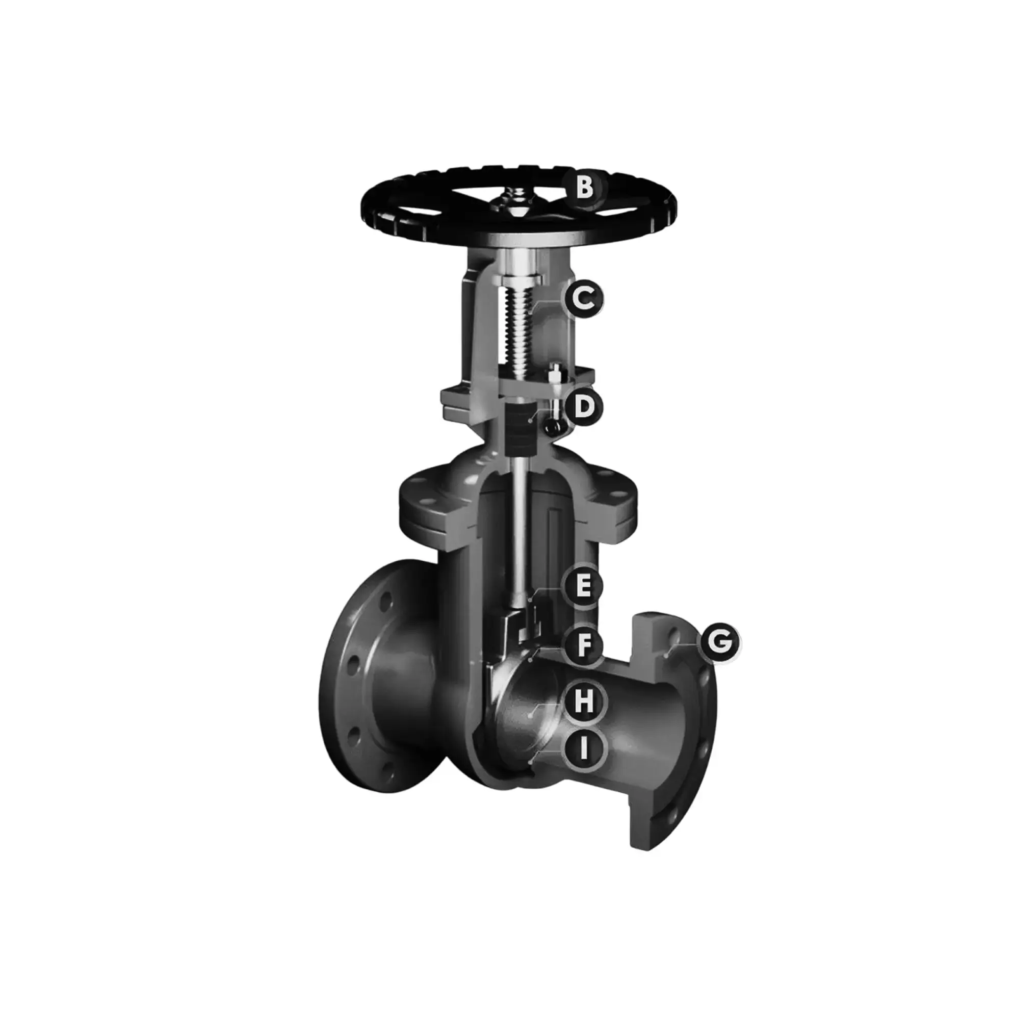 Задвижка стальная TL441 DN400 (Ру16 фл/фл со штурвалом 350С), TAFLINE