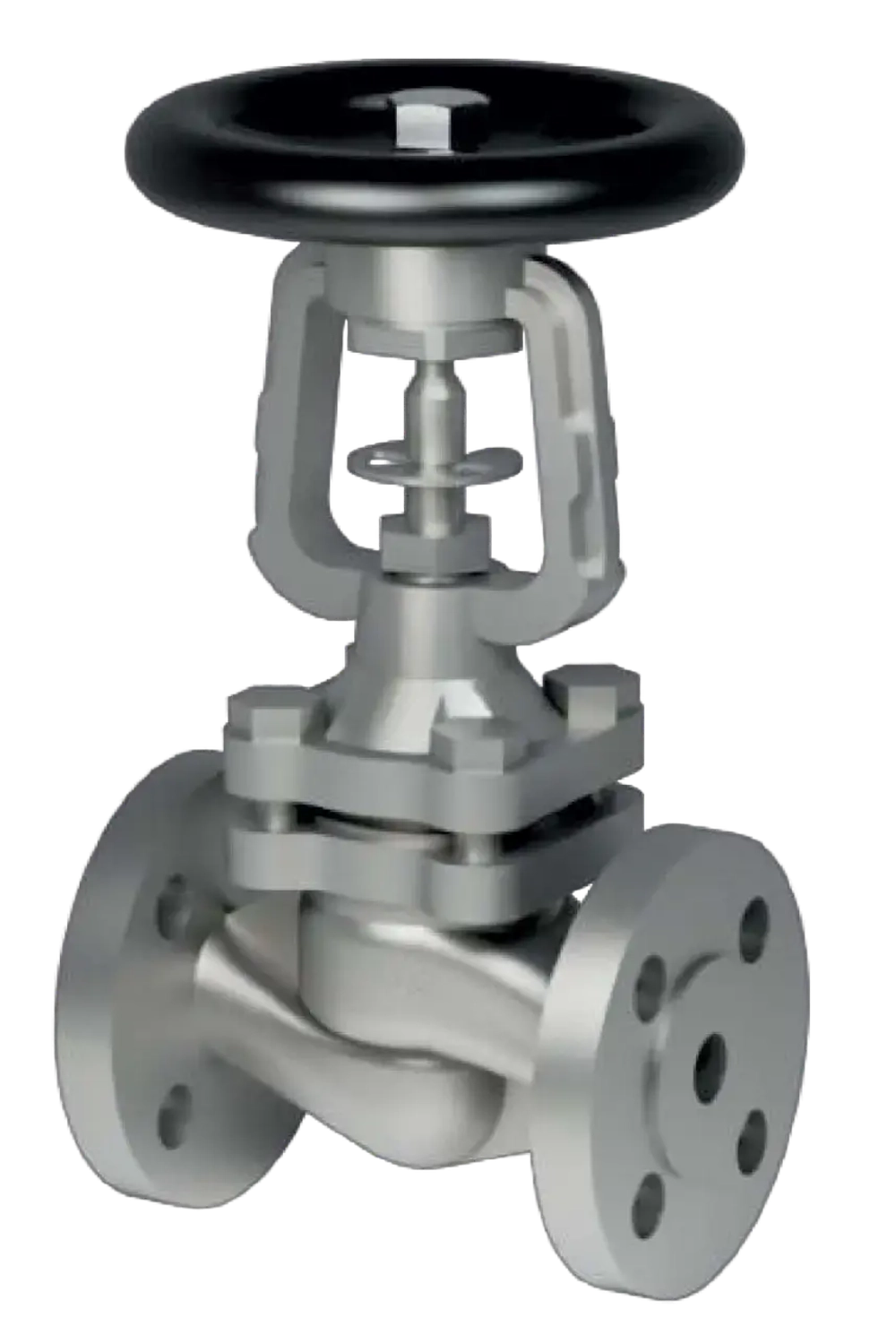 Проходной вентиль-TL13-TAFLINE, DN080 PN16, фланцевый сильфонный. Корпус- WCB, диск - WCB, шток - 420/2Cr13, седло - 420/2Cr13, стр.дл. - 180 мм, диапз.темп - от -46 до 650С
